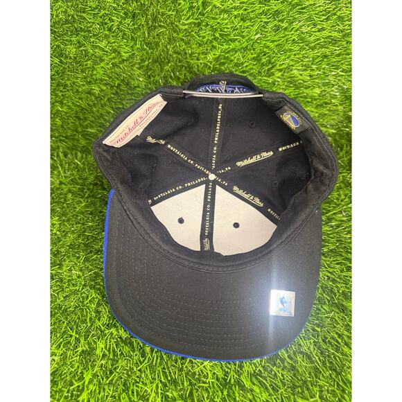 Mitchell & Ness Golden State Warriors Snapback Black Blue NBA Hardwood - Picture 5 of 7